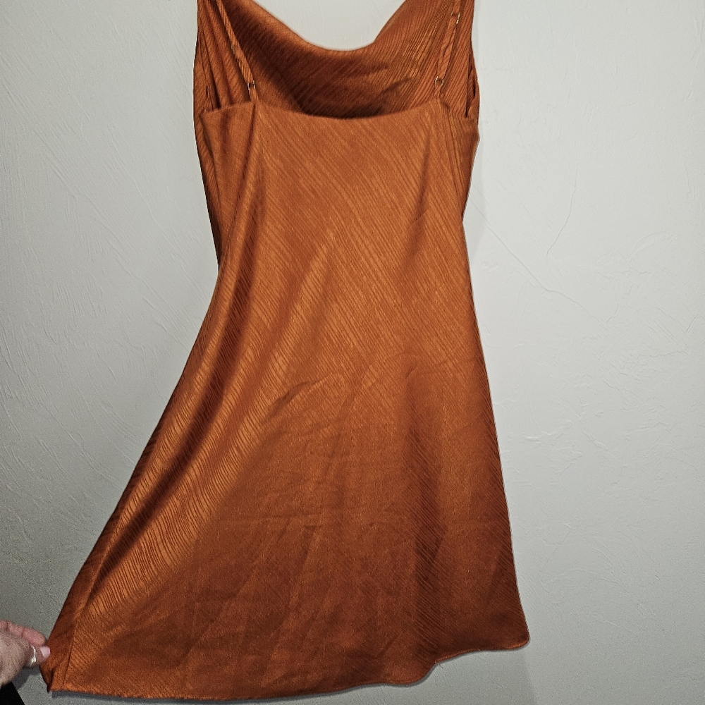 House of Harlow x REVOLVE Party Ira Mini Dress Burnt Orange Women's Size Small - Picture 12 of 16